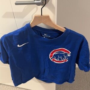 Nike Royal Blue Cubs Cropped Rizzo Tee